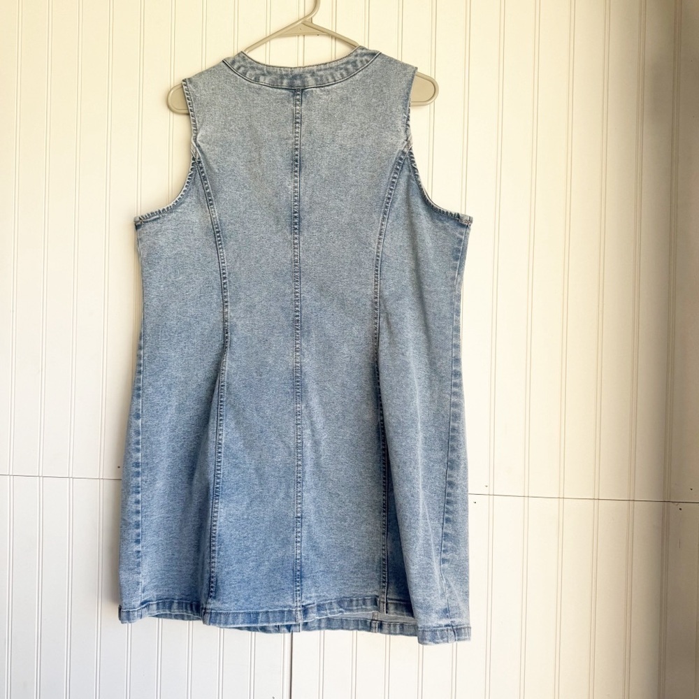 Frye Size XL Women's Sleeveless Denim Mini Dress NEW! - Picture 8 of 8